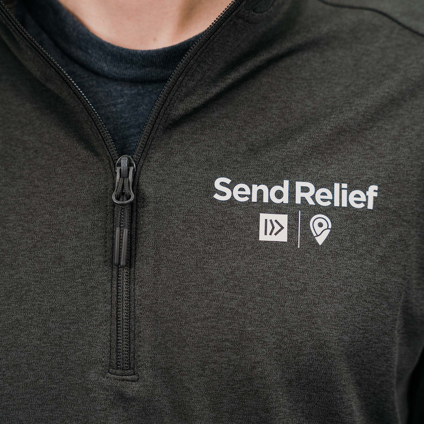 Send Relief Grey Port Authority Pullover